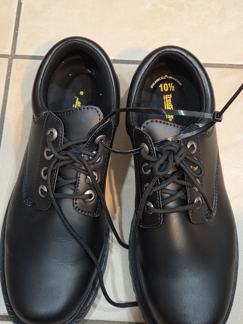 Men's Black Work Tredsafe Shoes - Unbranded